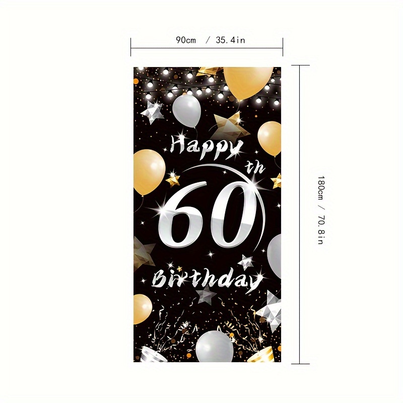 Décoration de fête d'anniversaire 60 ans pour femme - toile de fond pour  60e anniversaire - décoration de fête d'anniversaire - acheter à prix bas —  livraison gratuite, avis réels avec des photos — Joom
