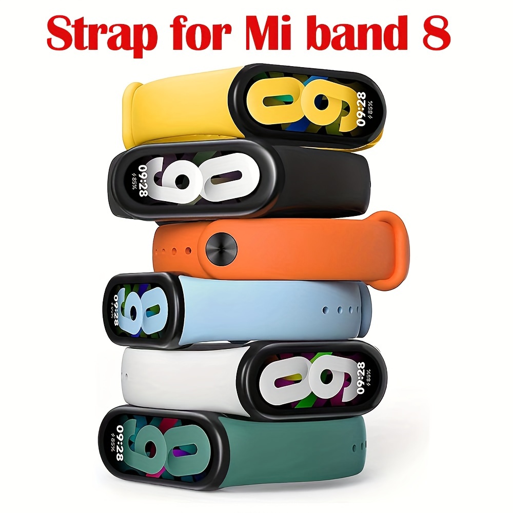 Silicone Band Mi Band 8 Strap Nfc Accessories Sport Silicone - Temu