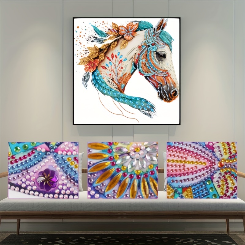 DIY Multicolored Horse Diamond Painting Cute Design Embroidery House  Decorations