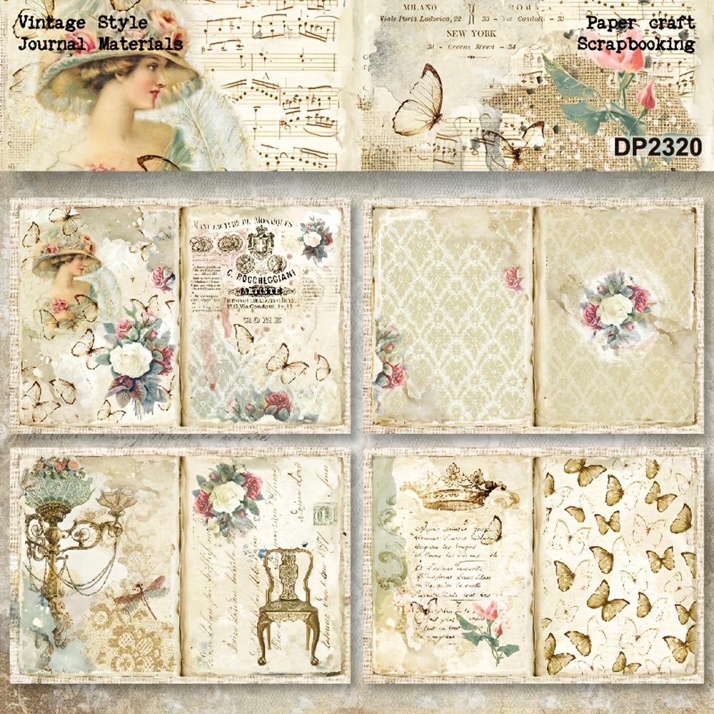 A5 Elegant Miss Series Diy Material Scrapbook Background - Temu