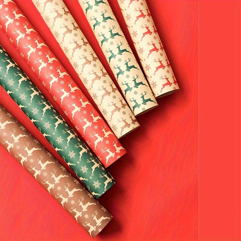 Christmas Wrapping Paper Roll Vintage Navidad Christmas - Temu