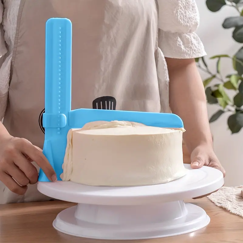 Cream Smoother, Plastic Adjustable Height Cream Scraper Spatula, Right  Angle Ruler Cream Scraper, Baking Cake Surface Smoother Tool - Temu