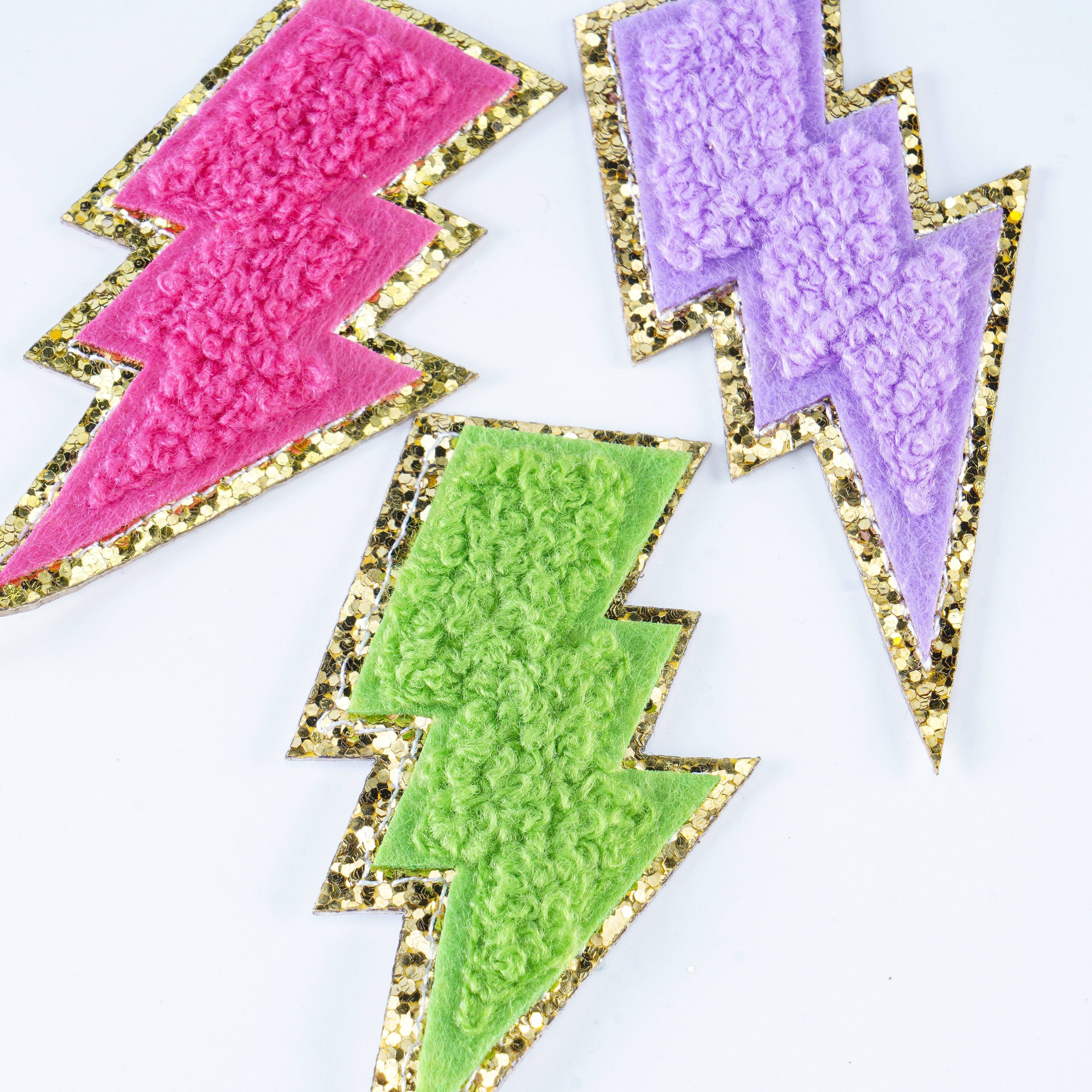 Lightning Bolt Various Colors: Sequin Patch