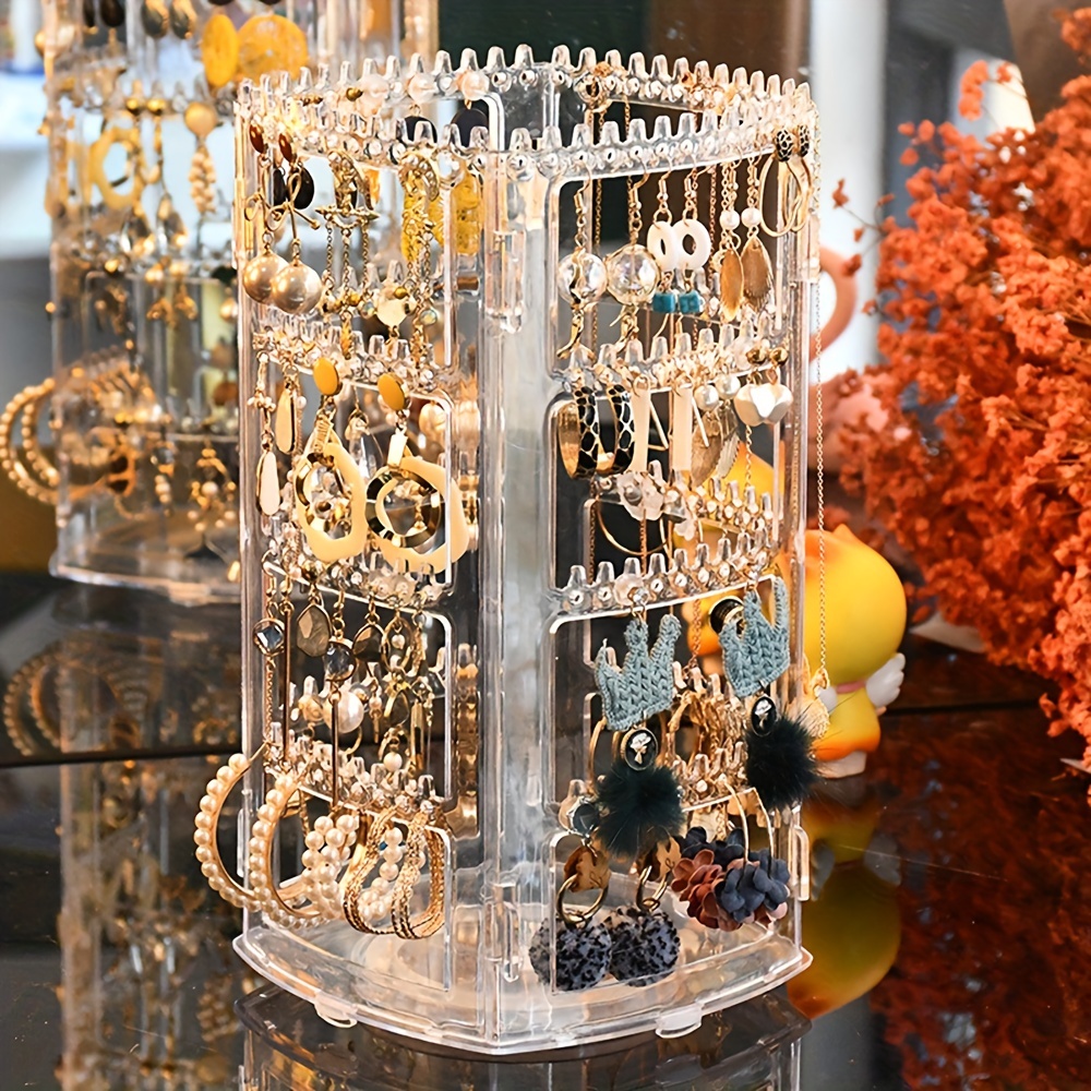 Acrylic Jewelry Organizer Earring Ring Storage Holder Clear - Temu  Philippines