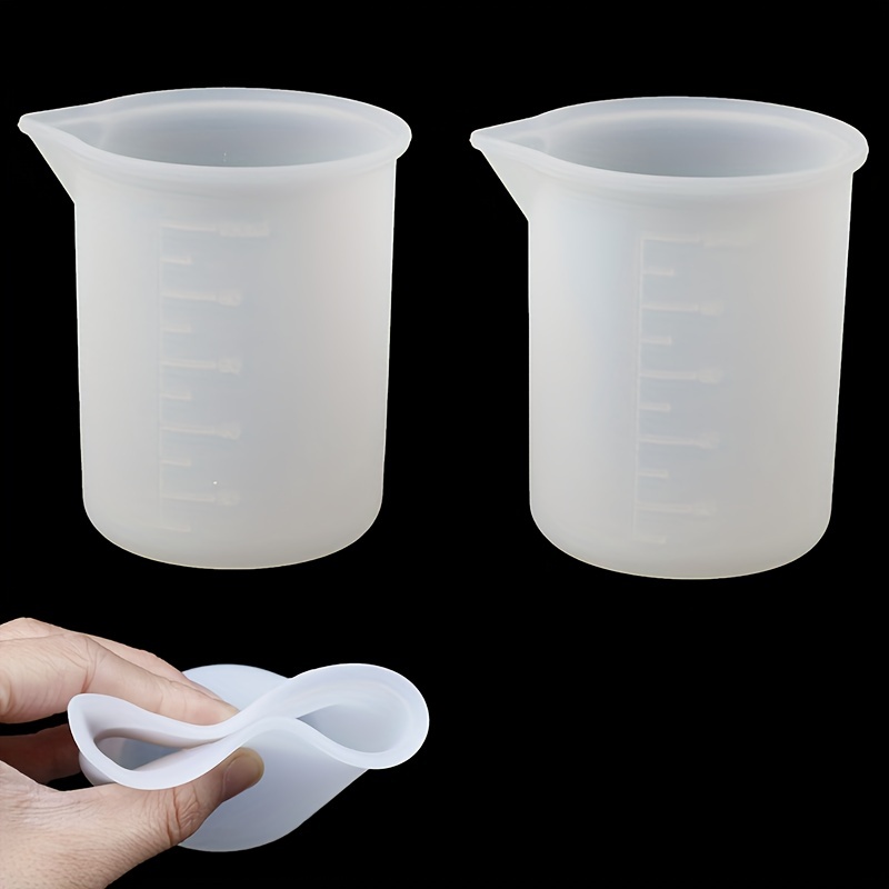 

2pcs Silicone 100ml Measuring Cup For Jewelry Crystal Scale Resin Glue Molds Silicone Lab Liquid Container Silicone Casting Mold