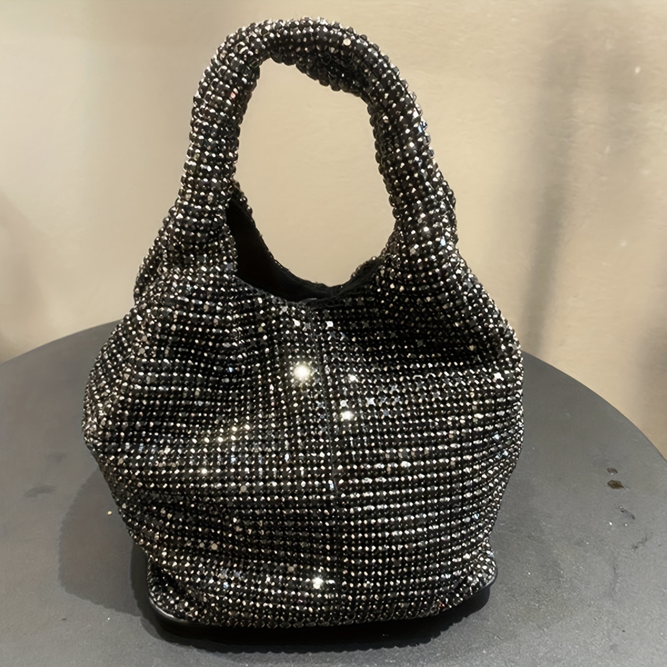 Luxury Rhinestone Evening Bag Shiny Bling bling Bucket - Temu