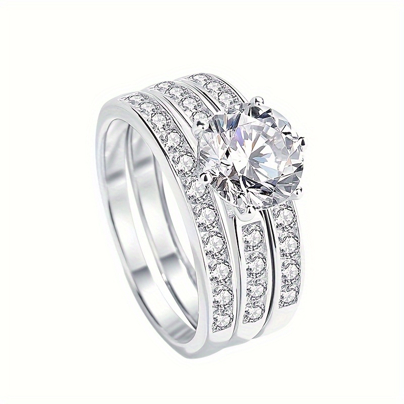 Stackable hot sale moissanite rings