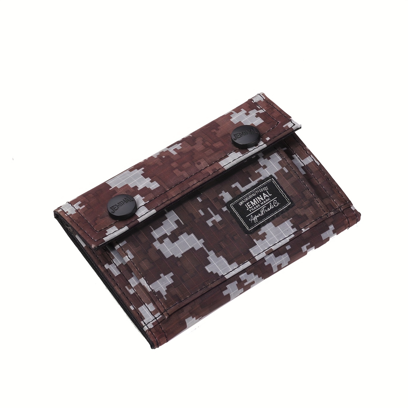 Men's Trifold Canvas Chain Wallet Zipper Card Holder