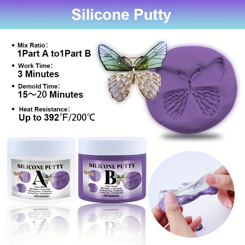 Silicone Putty - 7/8 LB Flexible Silicone Mold Making Kit for Reusable  Silicone Molds Making - Easy 1:1 Mixing Ratio Fast Cured Molding Putty for