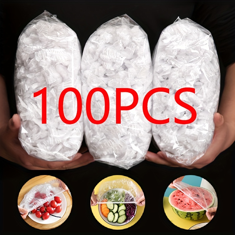 50pcs/100pcs Disposable Food Grade Household Cling Film Thickened Food  Storage Household Elastic Cling Film Kitchen Food Preservation Sealed  Preservat