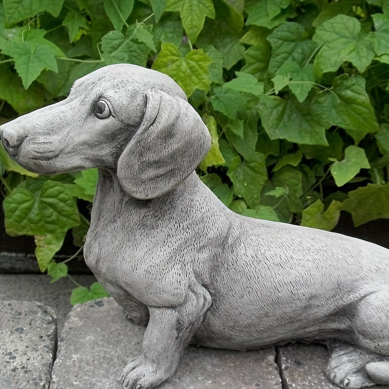 

1pc, Cute Dog Statue Pug Dachshund Lover Garden Decoration Patio Decoration, Yard Decoration, Yard Supplies, Holiday Supplies, Lawn, Yard Art Decoration