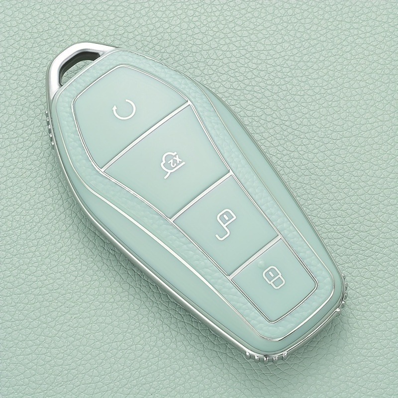 Metal Zinc Car Smart Key Cover Case Bag Shell Holder for BYD Song Max Yuan  S7 Qin 80 Protector Accessories