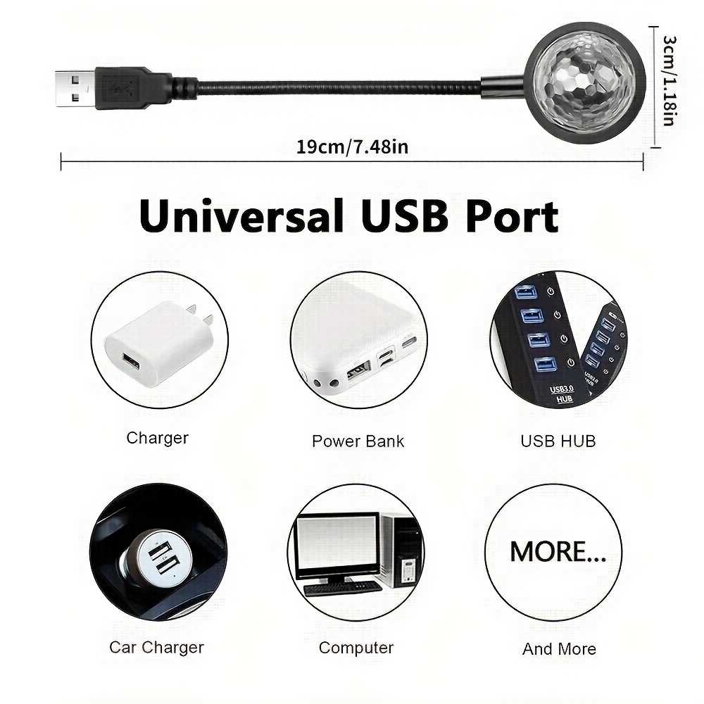 Generic USB Mini Lumière d'ambiance LED USB pour voiture