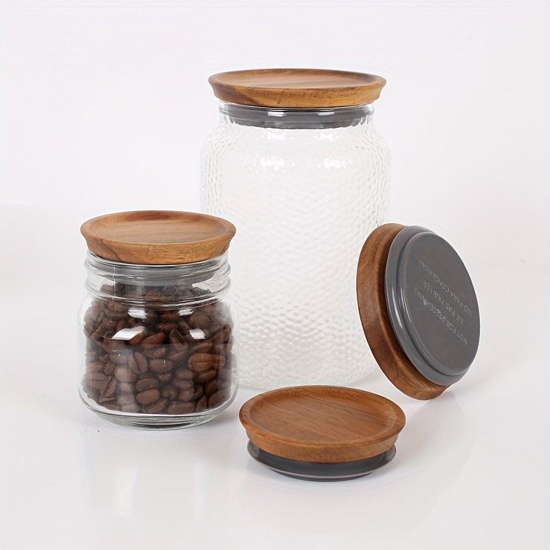 OM - 1oz Glass Food Storage Jar and Decorative Airtight Bamboo Lid