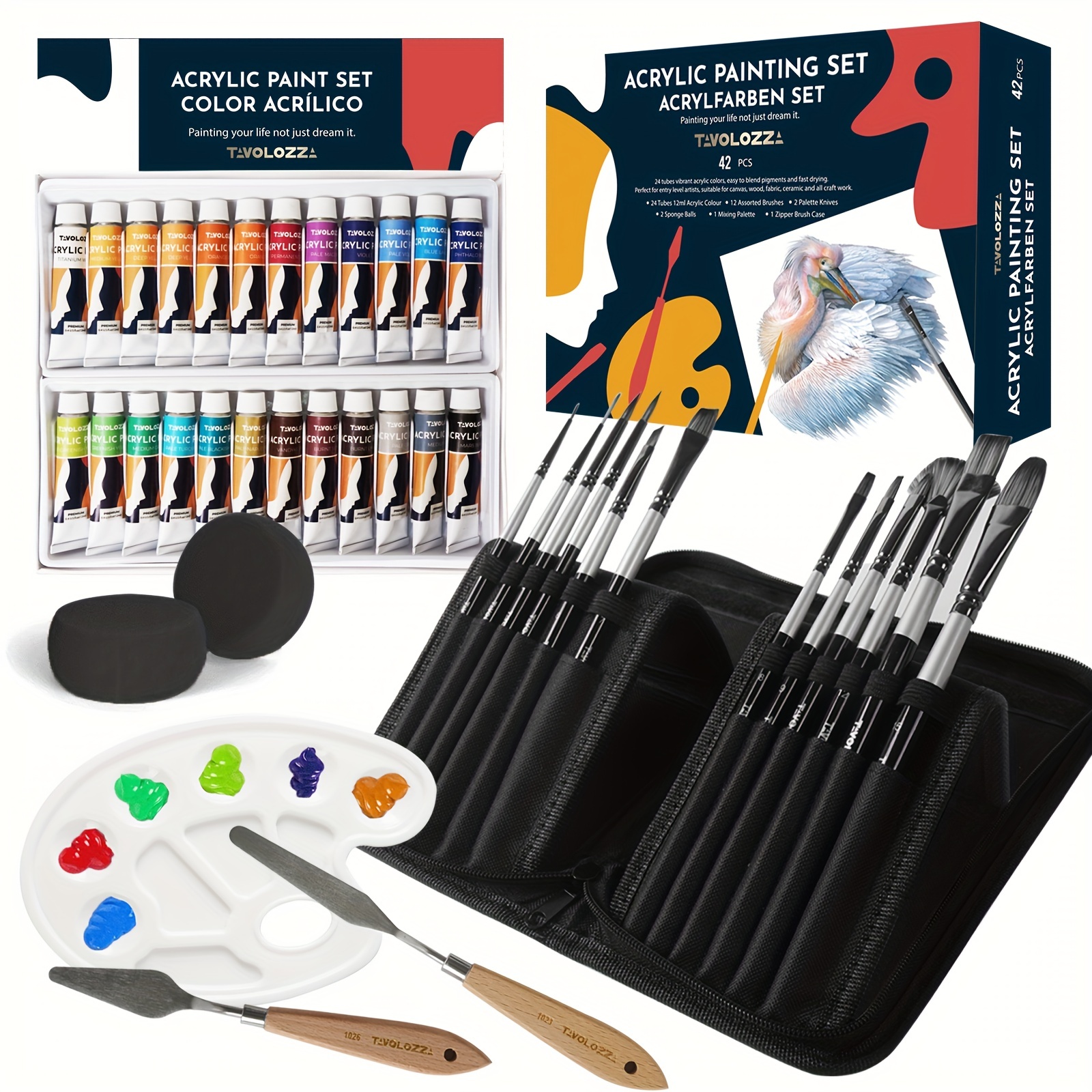 Acrylic Painting Supplies Kit, Acrylic Color Painting