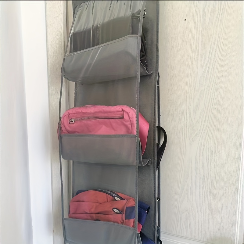 Purse Handbag Storage Organizer, Breathable Nonwoven Handbag Organizer,  Clear Moisture-proof Hanging Vinyl Pockets 