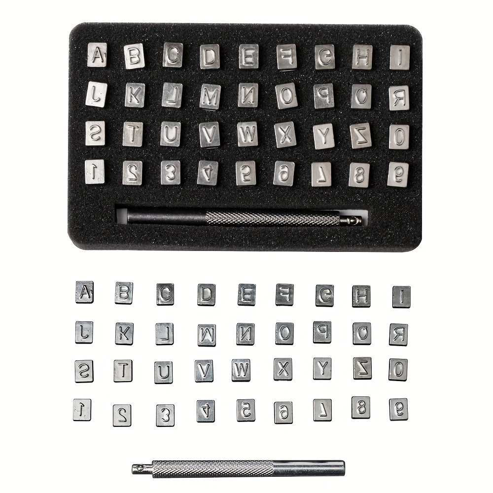 Metal Stamps Letters Numbers, Metal Stamp Set 6mm Letter