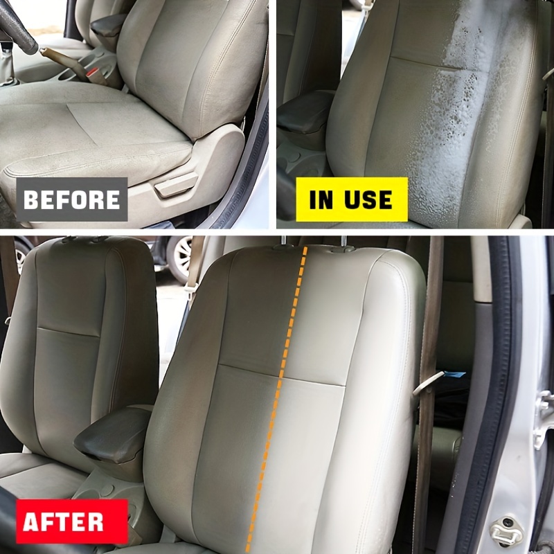 Premium Photo | Process of foam and detergent cleaning leather seat using  brush worker in auto cleaning service clean car inside car interior  detailing