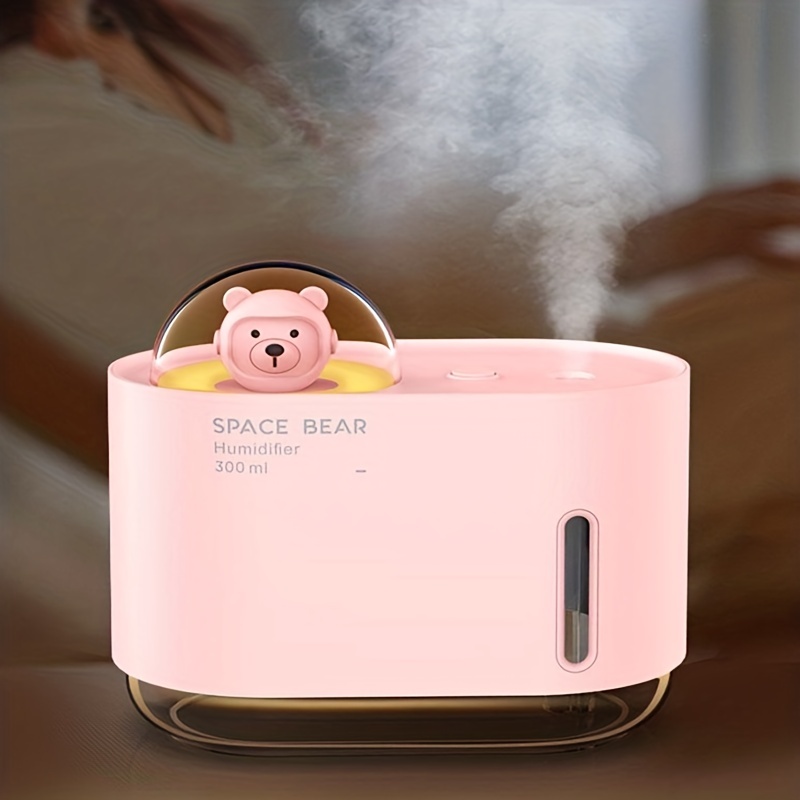 Humidificador USB, mini humidificador portátil de 300 ml con luz