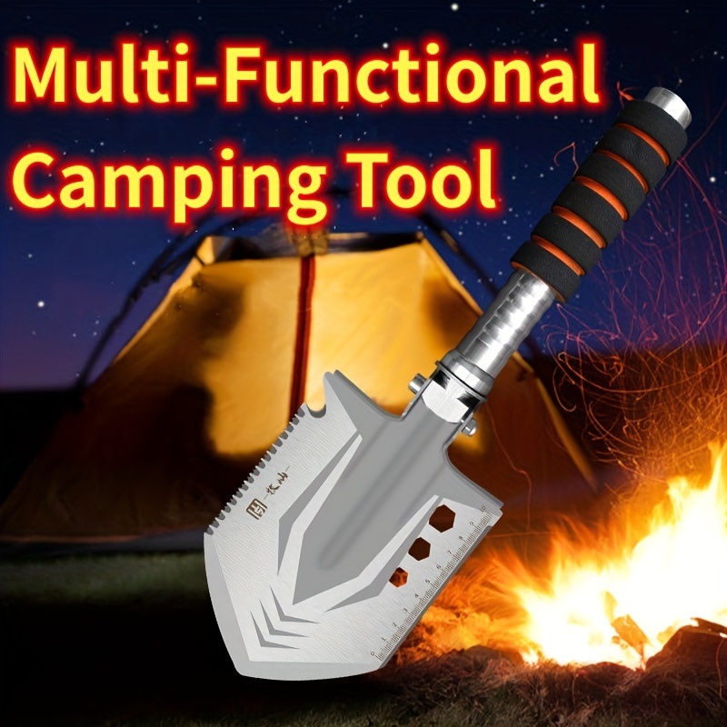 

1pc Stainless Steel Shovel, Small Folding Survival Tool, Portable Lightweight Outdoor Mini Shovel, For Camping, Hiking, Backpacking, Car Emergency
