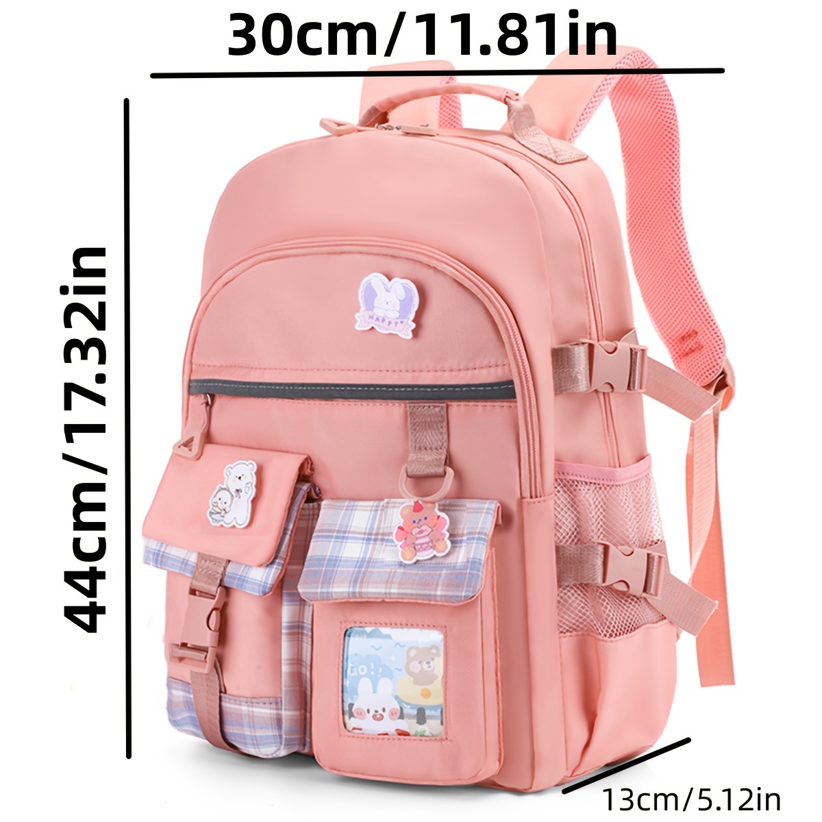 1pc Plaid Large Capacity Backpack For Women, Versatile Casual School Bag