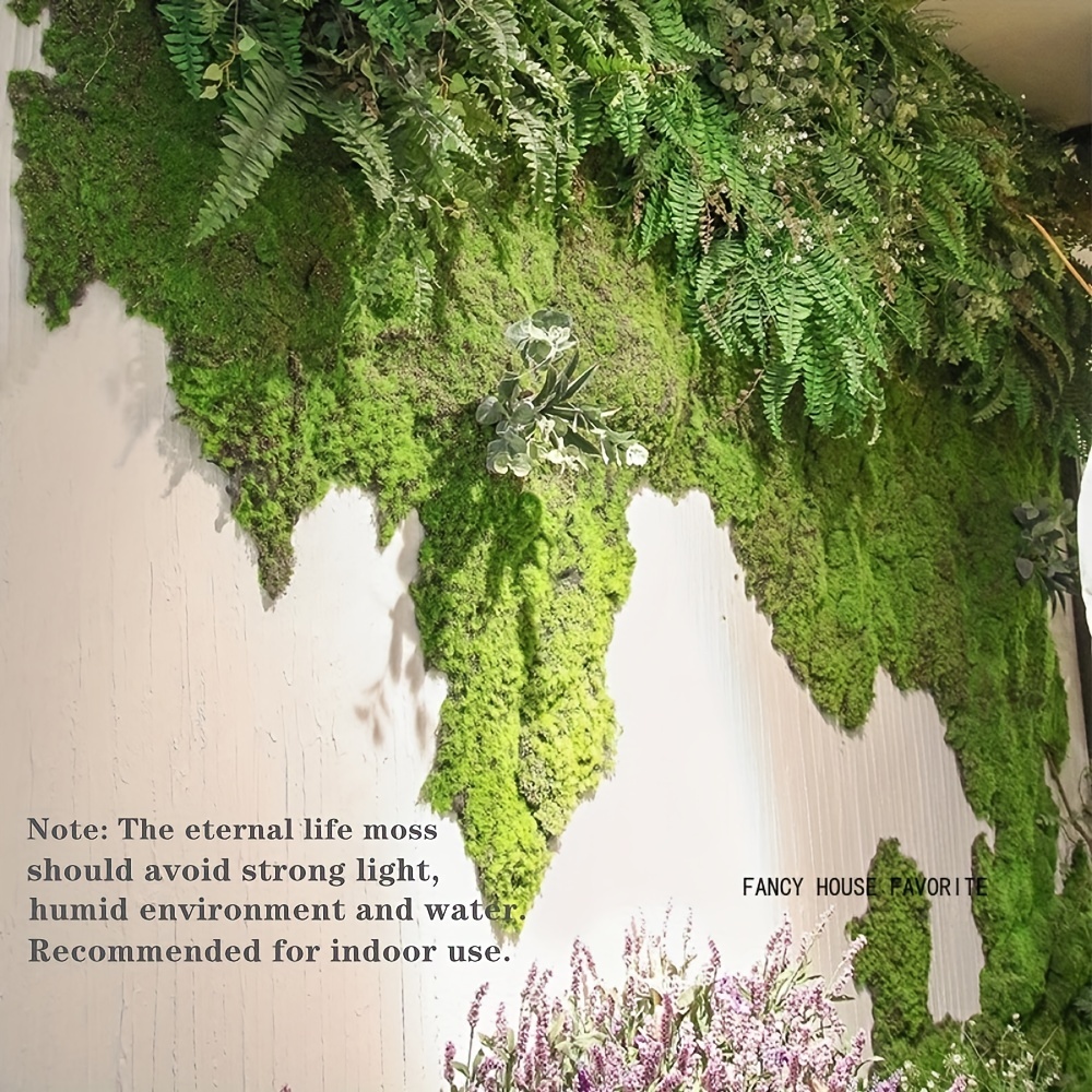 Panel de musgo verde hierbacon mechones verde mayo 114x57cm para murales y  paredes e musgo natural - musgo-natural