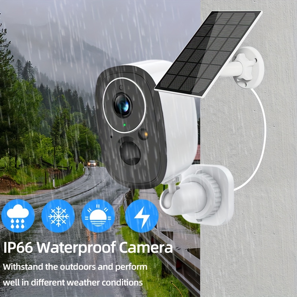 Tuya Smart Life 5MP WiFi Camera Solar Powered 2MP Security Wireless Battery  Camera Home Surveillance IP66 Waterproof Outdoor PIR