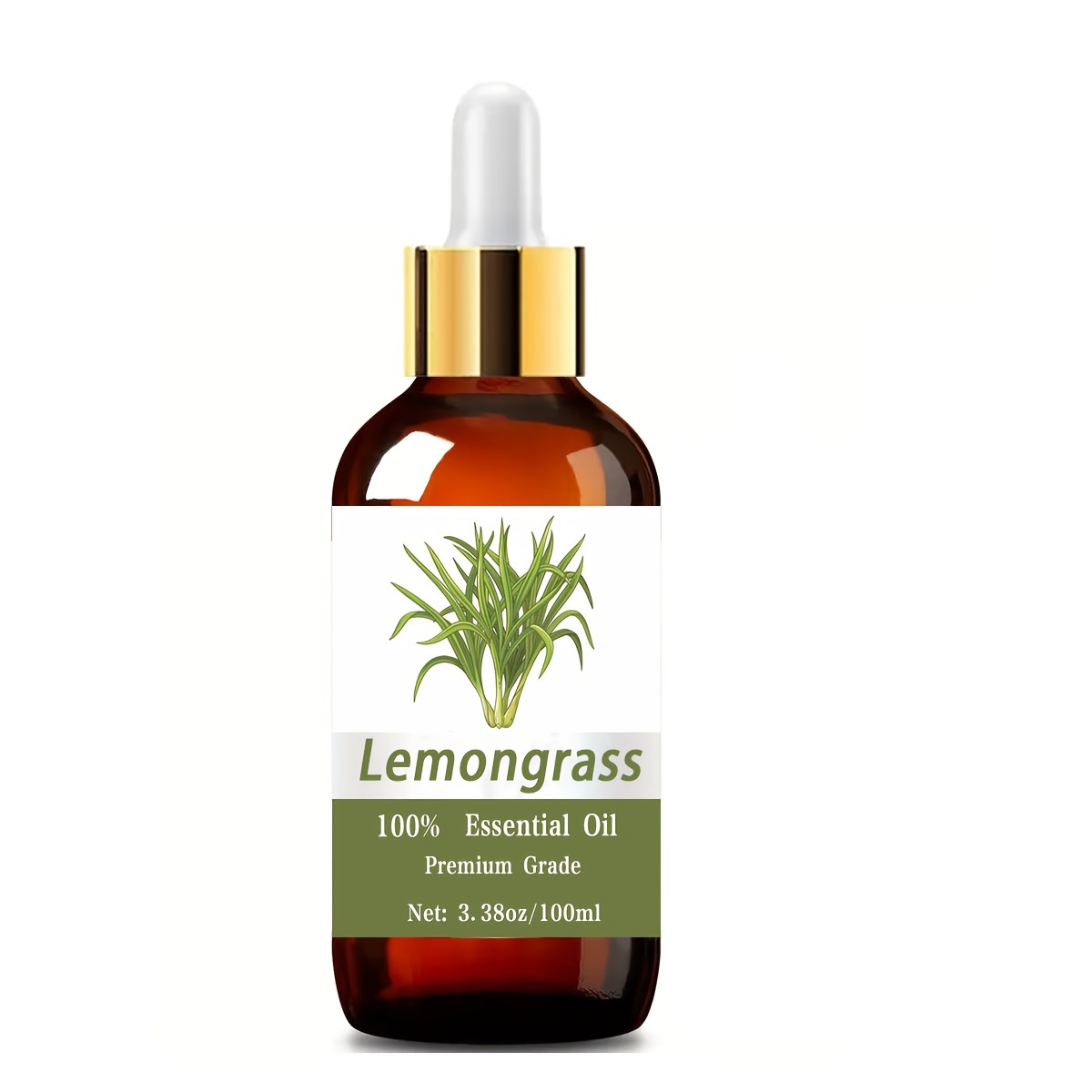 Lemongrass Essential Oil, 3.38oz(100ml), 100% Pure Care Grade For Hair & Skin Care, Massage, Diffusers Humidifier, Moisturizing Massage Essential Oil