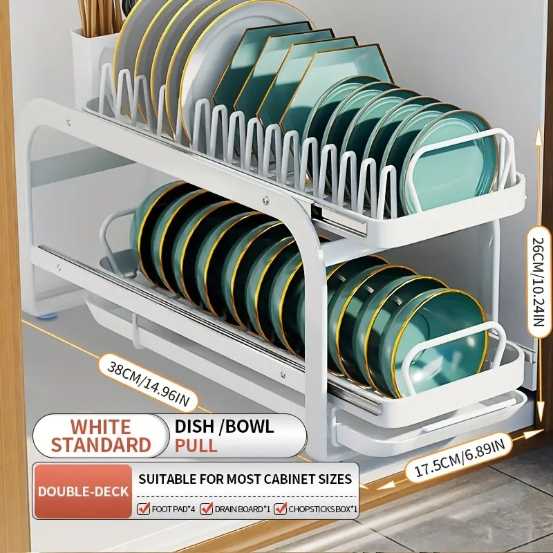 Kitchen Dish Rack Kitchen Cabinet Built in Pull out Type - Temu
