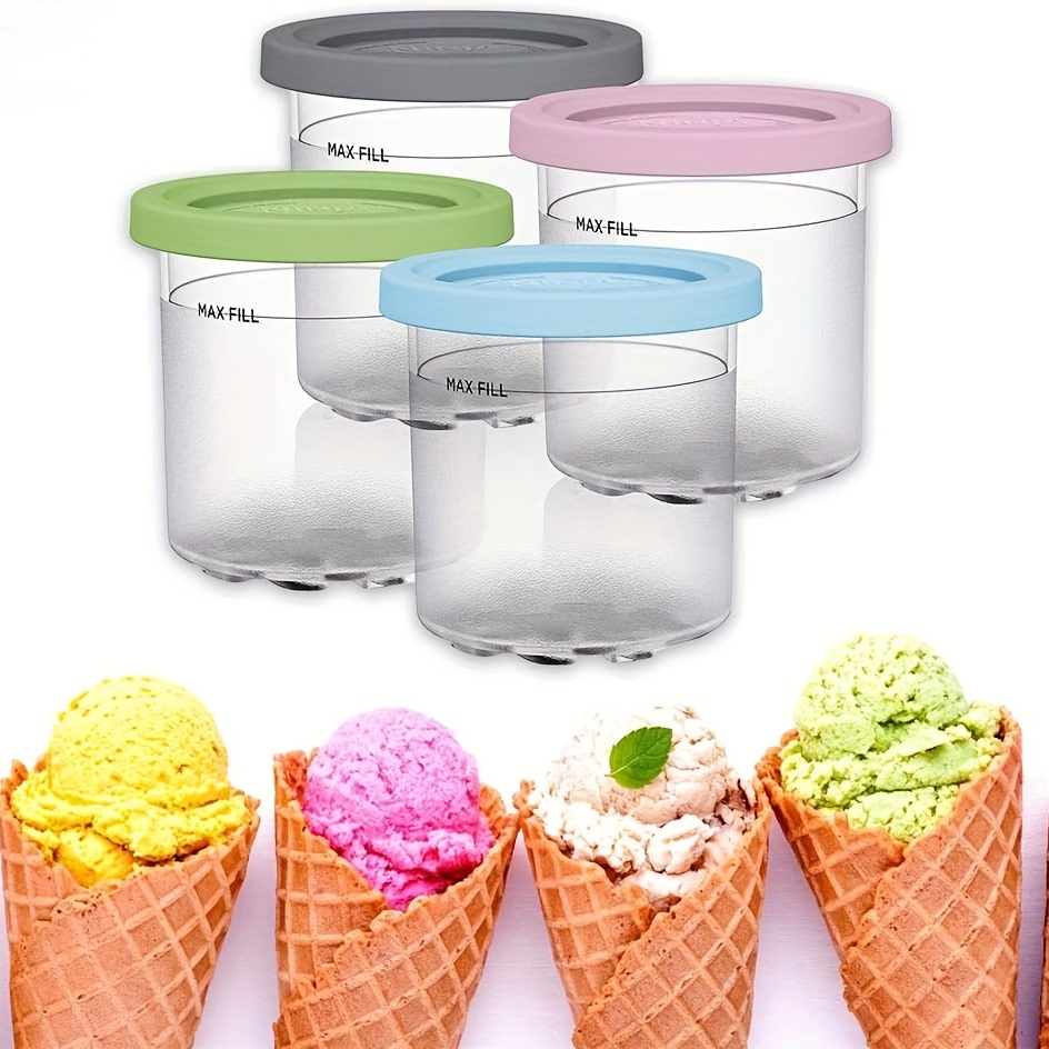 Ninja NC301 CREAMi Ice Cream Maker,Silver & XSKPLID2CD Pints 2 Pack,  Compatible with NC299AMZ & NC300s Series Creami Ice Cream Makers, BPA-Free  