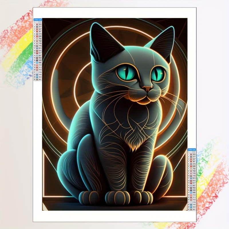 1pc 30*30cm/11.8inx11.8in DIY Handmade 5D Diamond Painting Kit Cat Diamond  Painting Full Diamond Art Embroidery Cross Stitch Painting Diamond Painting