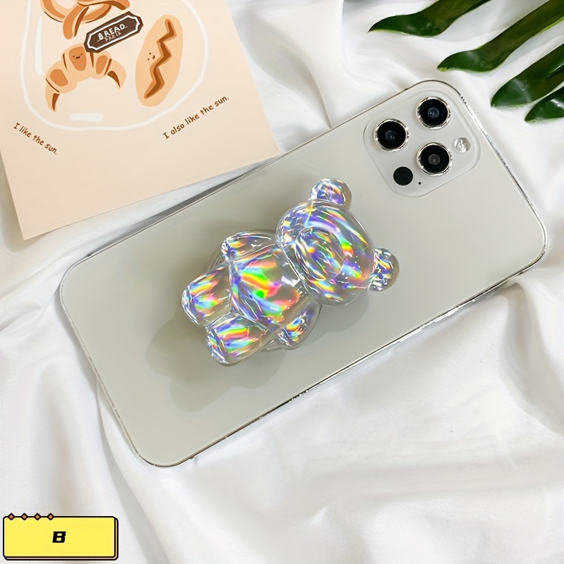 Foldable Phone Grip Holder Cute 3d Gummy Bear Expandable Temu