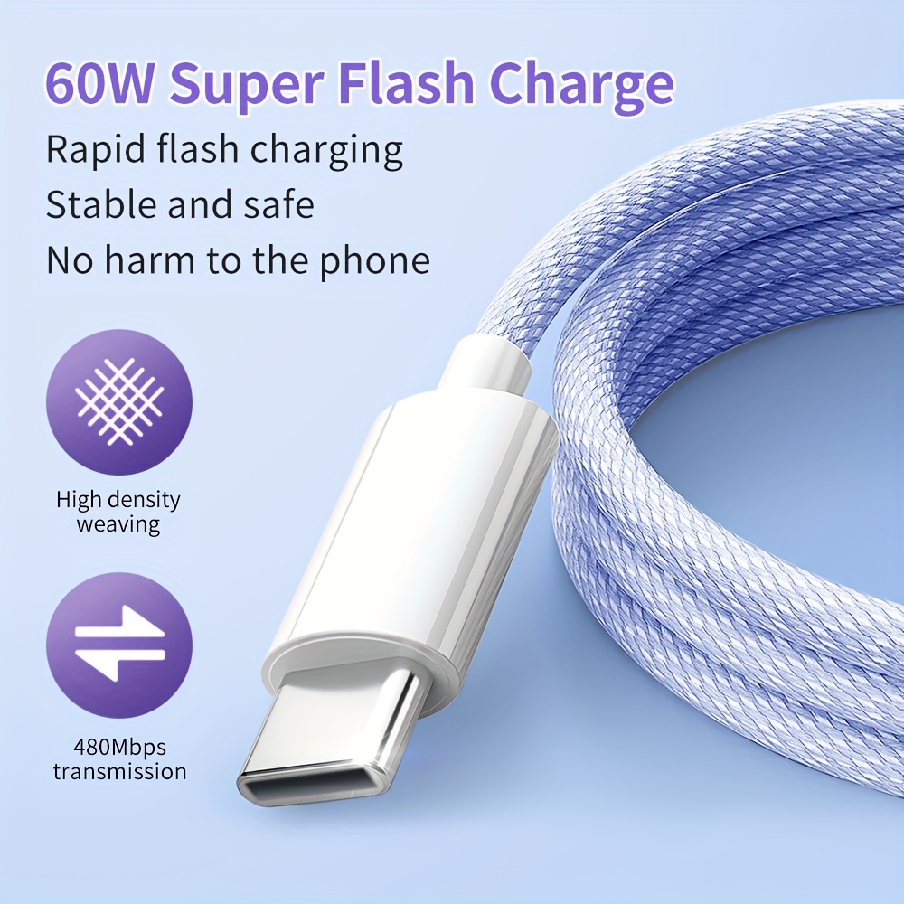 Fast Charging 90 Degree Usb Cable For Iphone Ipad More - Temu