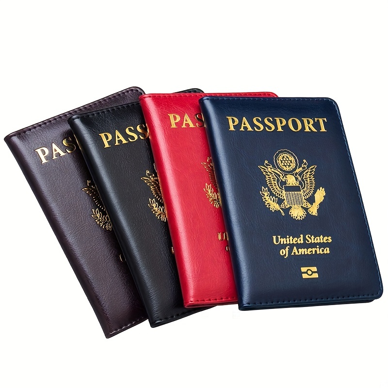 Buy 1pc American Hot Stamping Passport Holder Travel Bag | Unisex Leather Passport Cover Prote