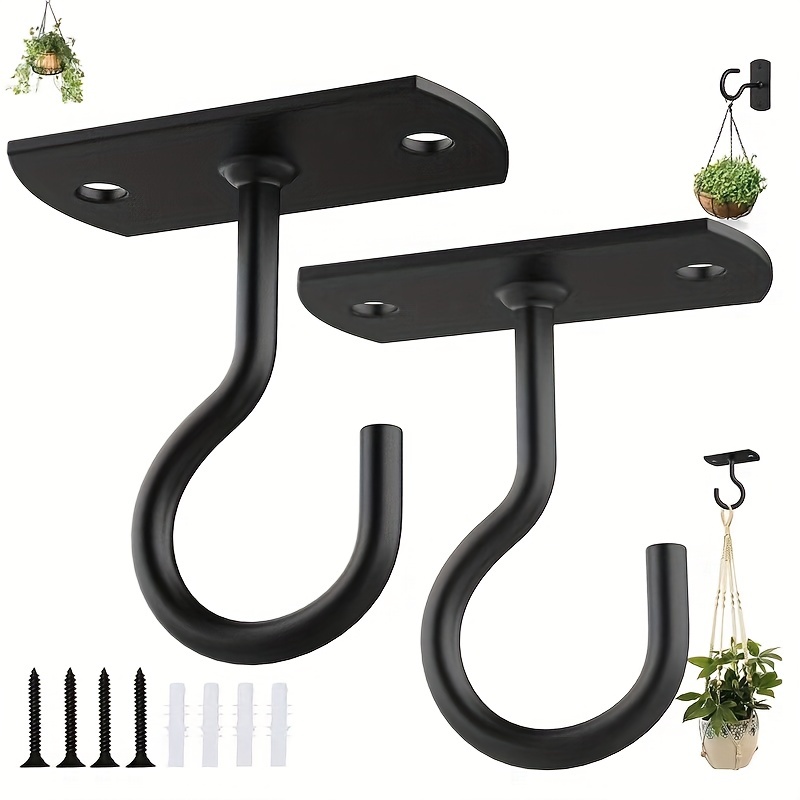 Iron Hook Ceiling Hanging Hook Potted Balcony Flower Basket - Temu Canada