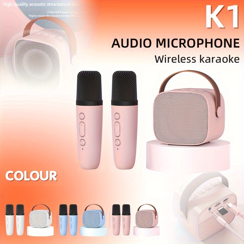 K1 Wireless Microphone Karaoke Adult Mini High Power - Temu