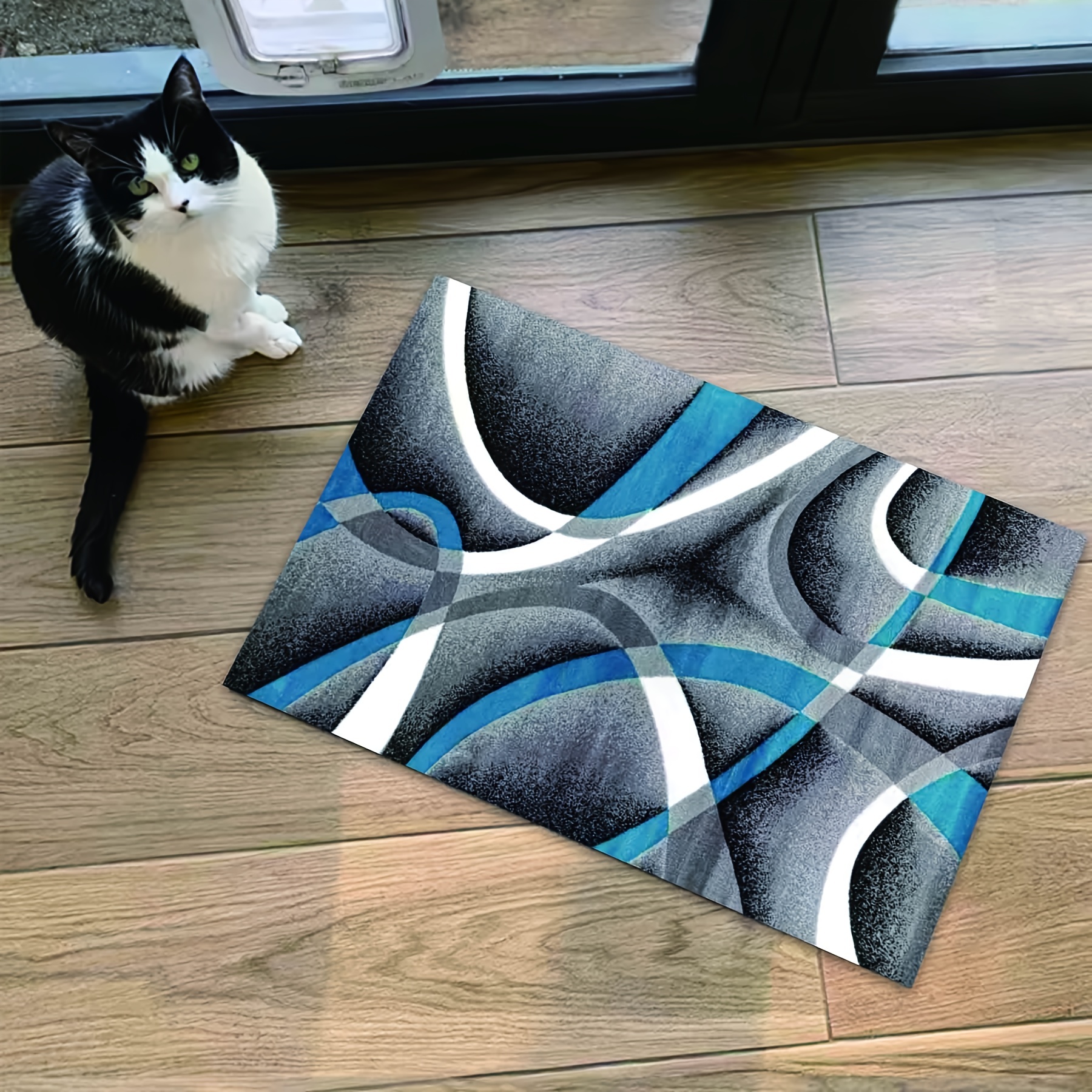 Modern Abstract Rug Soft and Durable TPR Base Material