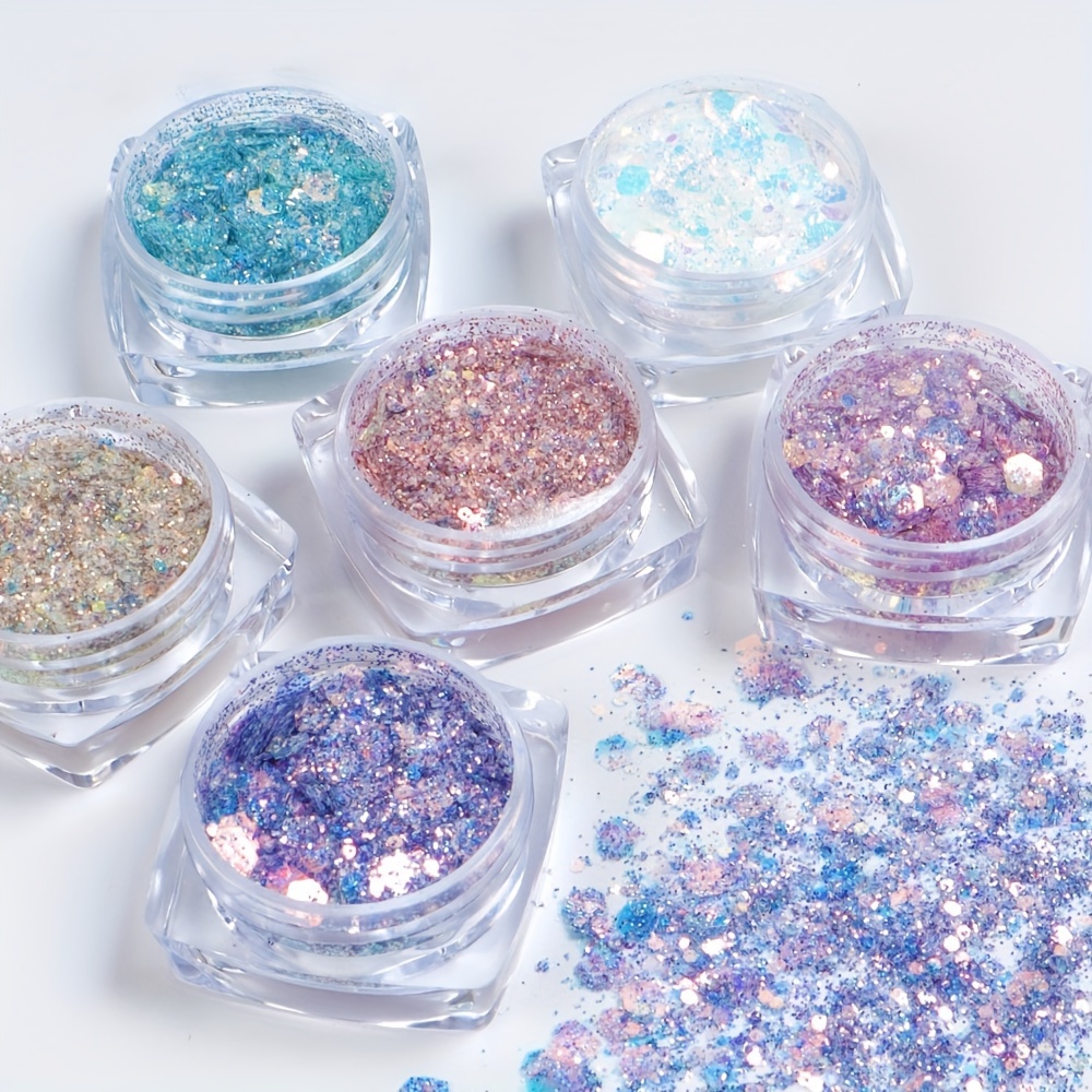 Iridescent Mermaid Sequins For Resin Filler Aurora Glitter - Temu