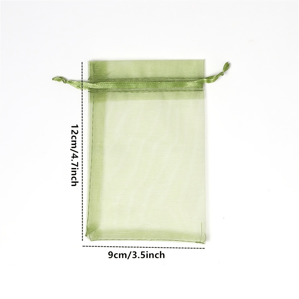 Olive Green Organza Drawstring Bags Candy Mesh Gift Bags - Temu