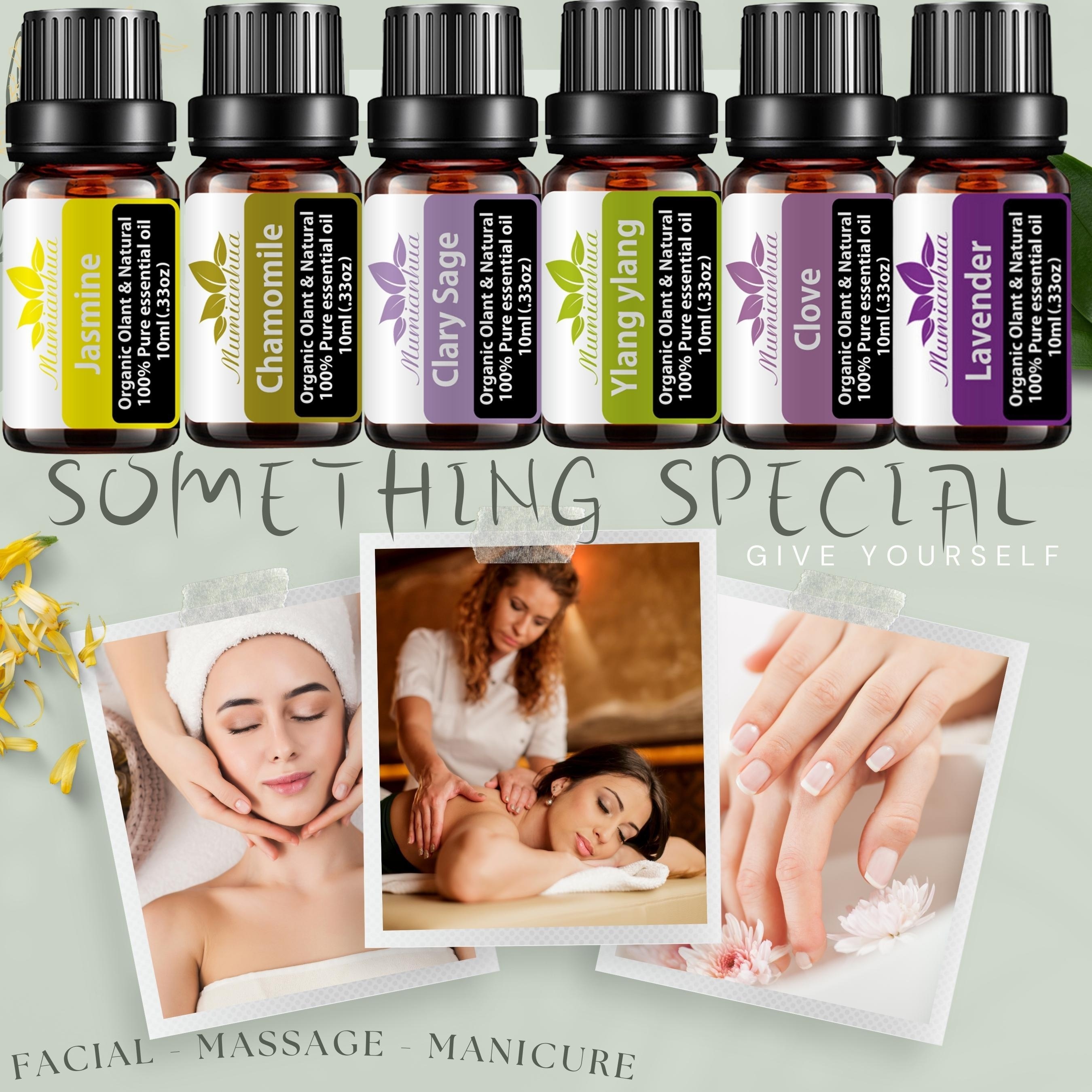 Floral Essential Oils Gift Set,Pure Aromatherapy Perfume Scented Oils, 100%  Pure Essential Oils with for Diffuser, Humidifier