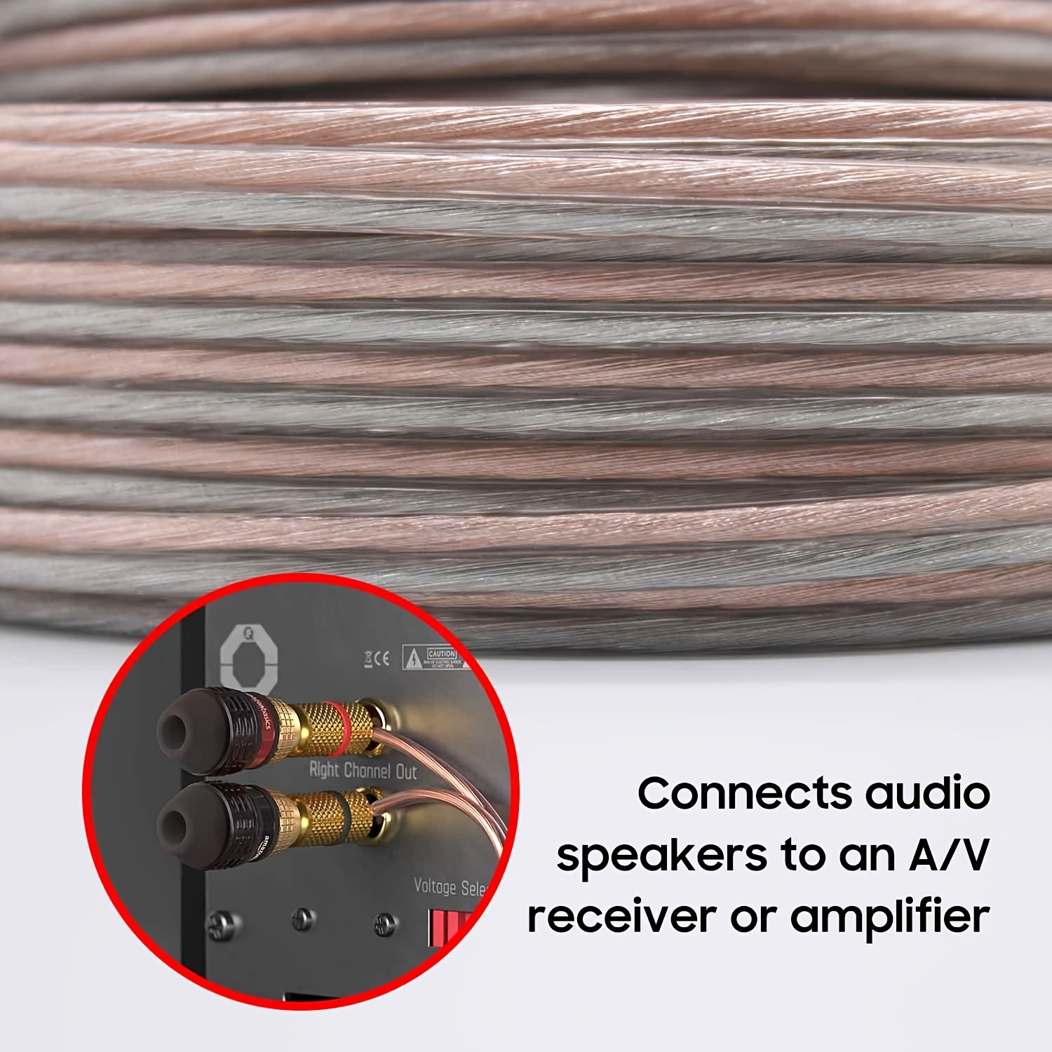 Cable de altavoz de 16 AWG, cable de altavoz de calibre 16 AWG, 50 pies,  gran uso para altavoces de cine en casa y altavoces de automóvil