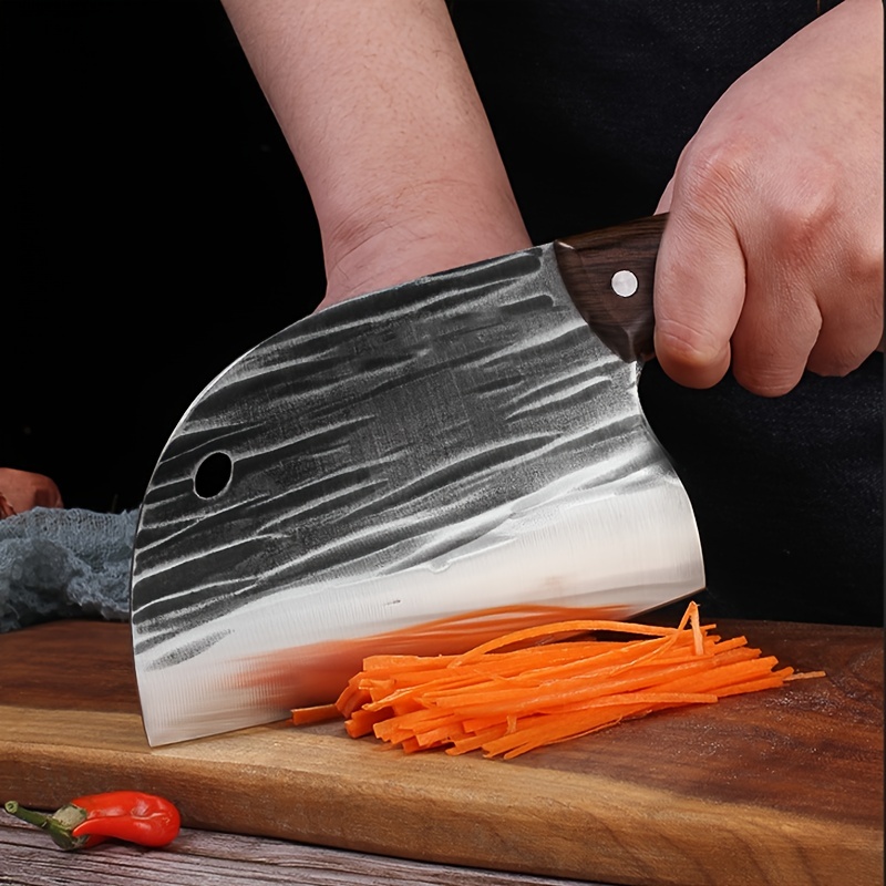 Kitchen Knife Hand-forged Chef's Knife Kitchen Knife Sharp Bone Chopping  Knife Slicing Fish Knife Round Head Kitchen Knife LL9195