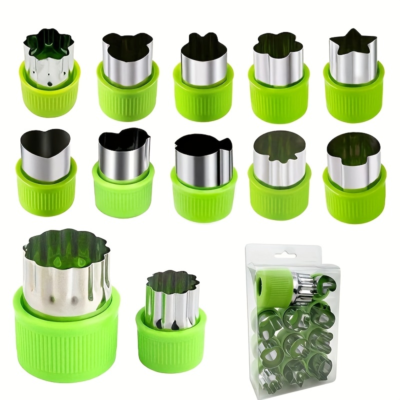  Vegetable Cutter Shapes Set Mini Sizes Cookie Cutters