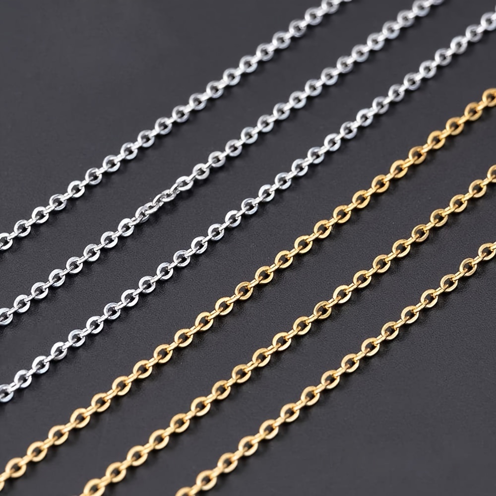 Wholesale 18K Gold Plated Chains Gold Color Plated Stainless Steel Necklace  Chain for Jewelry Making DIY Necklaces Bracelet