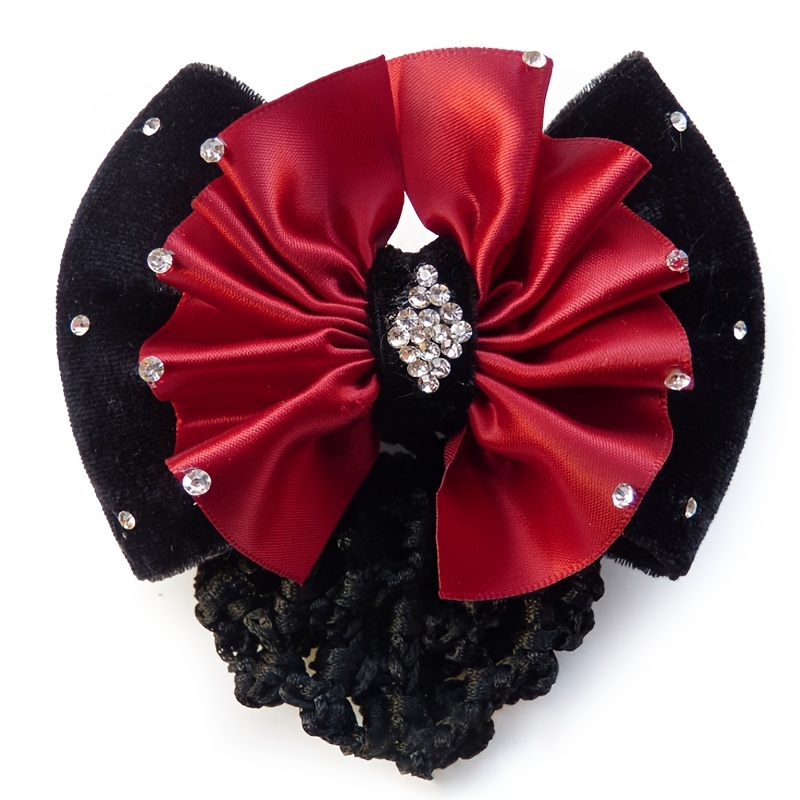 French Clip & Rhinestone Bow Vintage Barrette