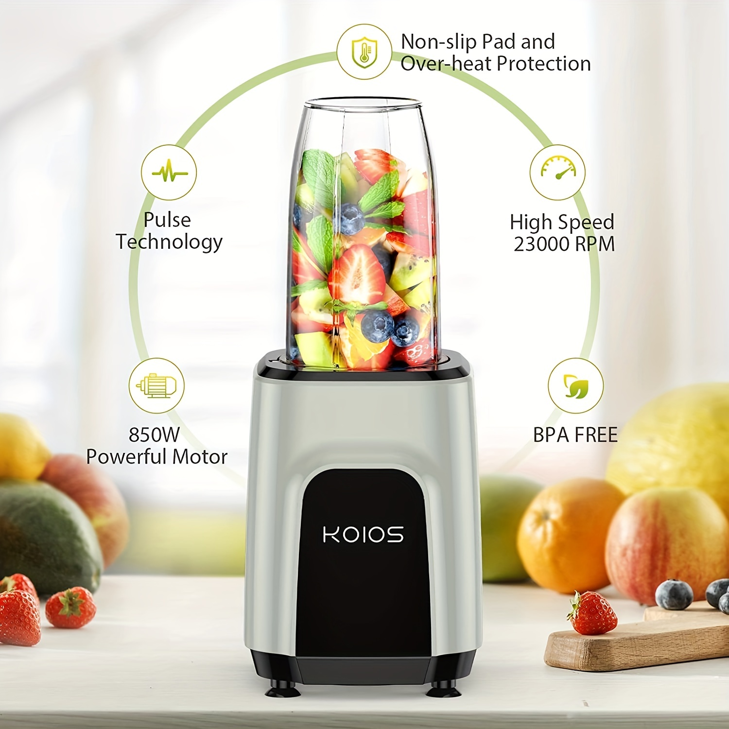 Koios Countertop Blenders For Shakes And Smoothies Protein - Temu