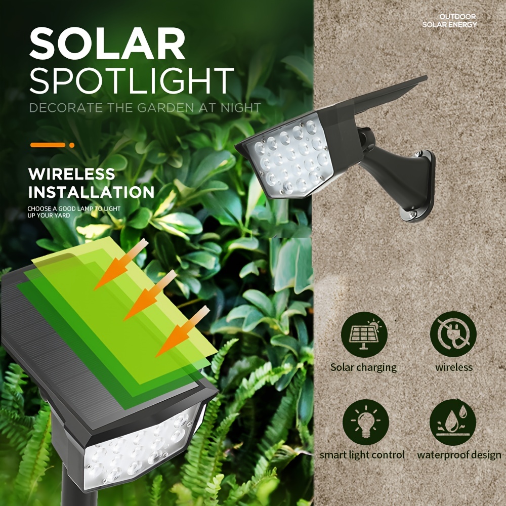 18LED Solar Garden Light - Solar Power Charging & Automatically Turn On At Night