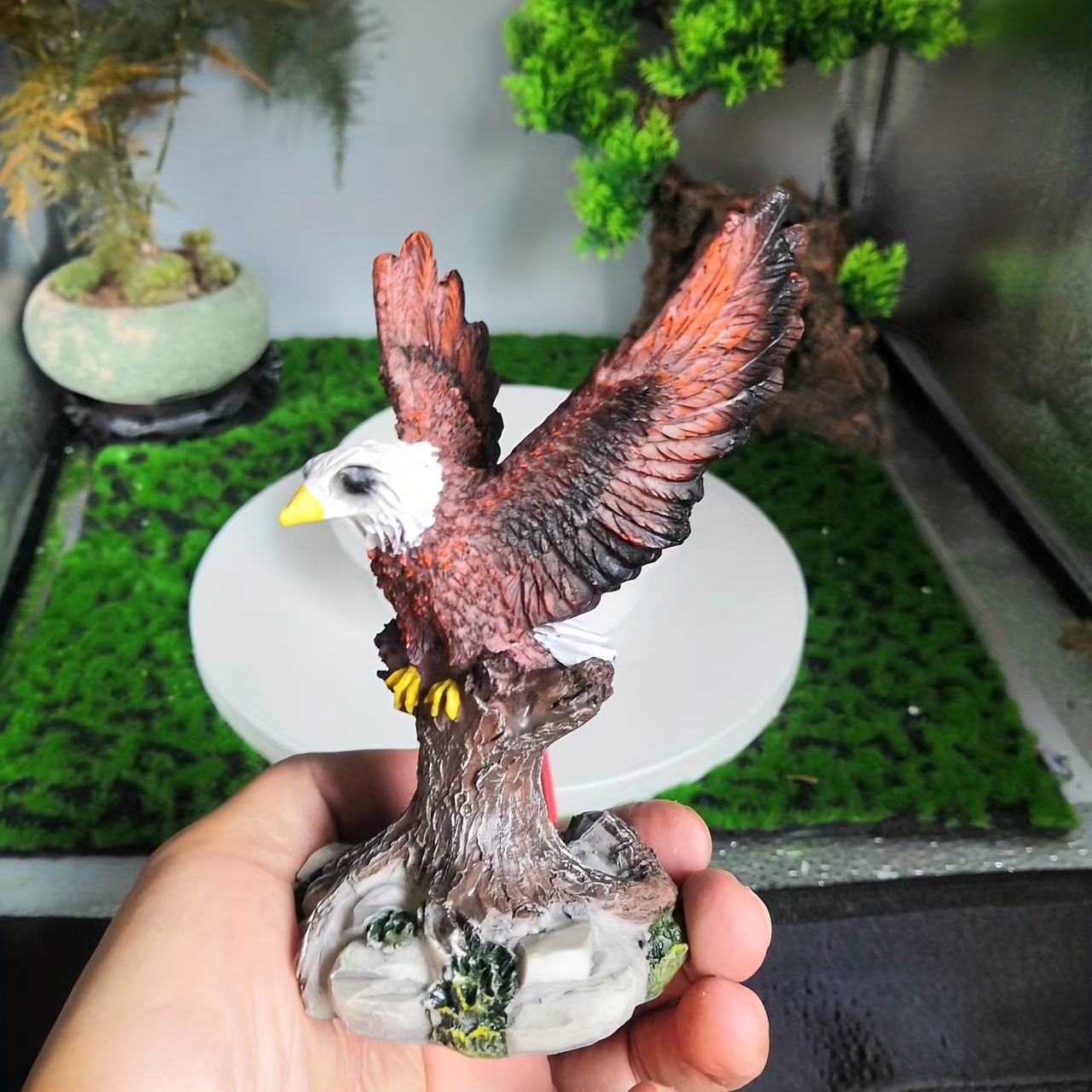 Eagle Statue Resin Sculpture Frgurine Carving Decorative - Temu