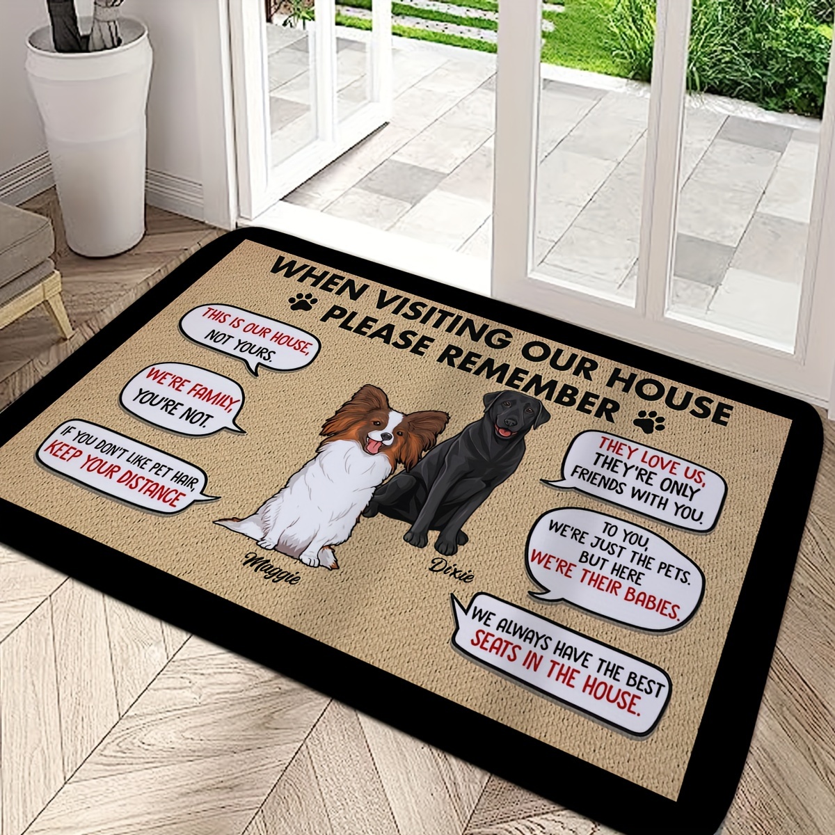 French Bulldog Dog's House Rules Doormat,non Slip Door Floor Mats Decor  Porch Doormatindoor Doormat, Please Remember The German Shepherd Dogs House  Rules Print Doormat Decoration, Soft Flannel Carpet, Non-slip Bedroom Porch  Mat, 