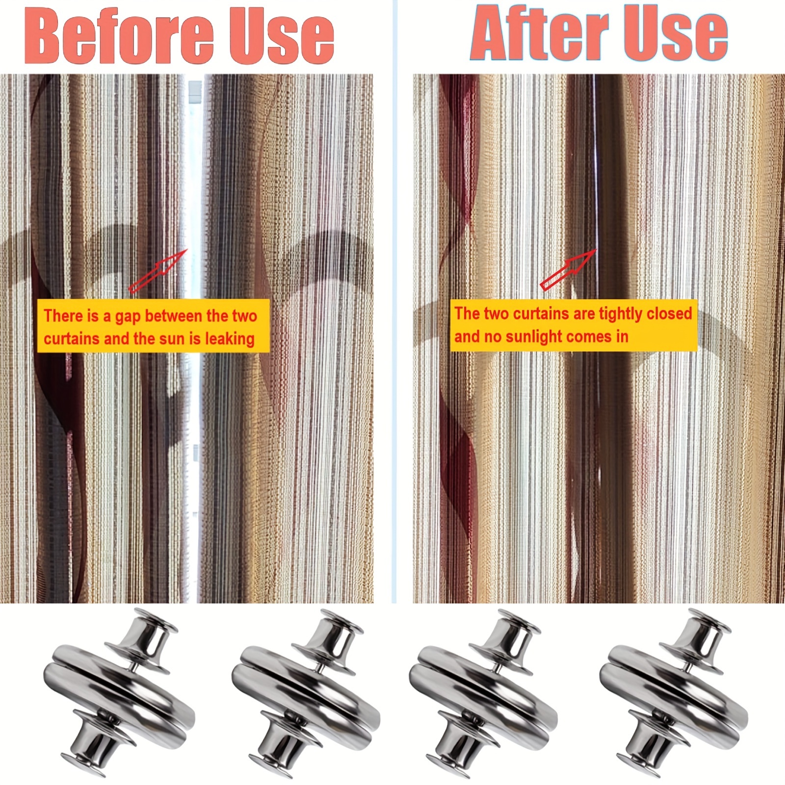 Curtain Holdbacks And Curtain Magnets Closure For Home - Temu